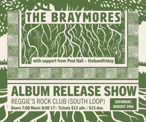 The Braymores – Album Release Show with support from Pool Hall + thebandfriday