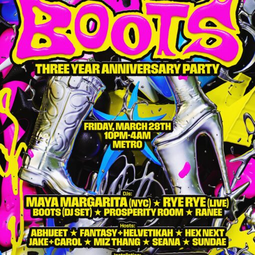 BOOTS 3 Year Anniversary Party