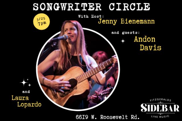 Songwriter Circle Hosted By: JENNY BIENEMANN and guests Andon Davis and Laura Lopardo